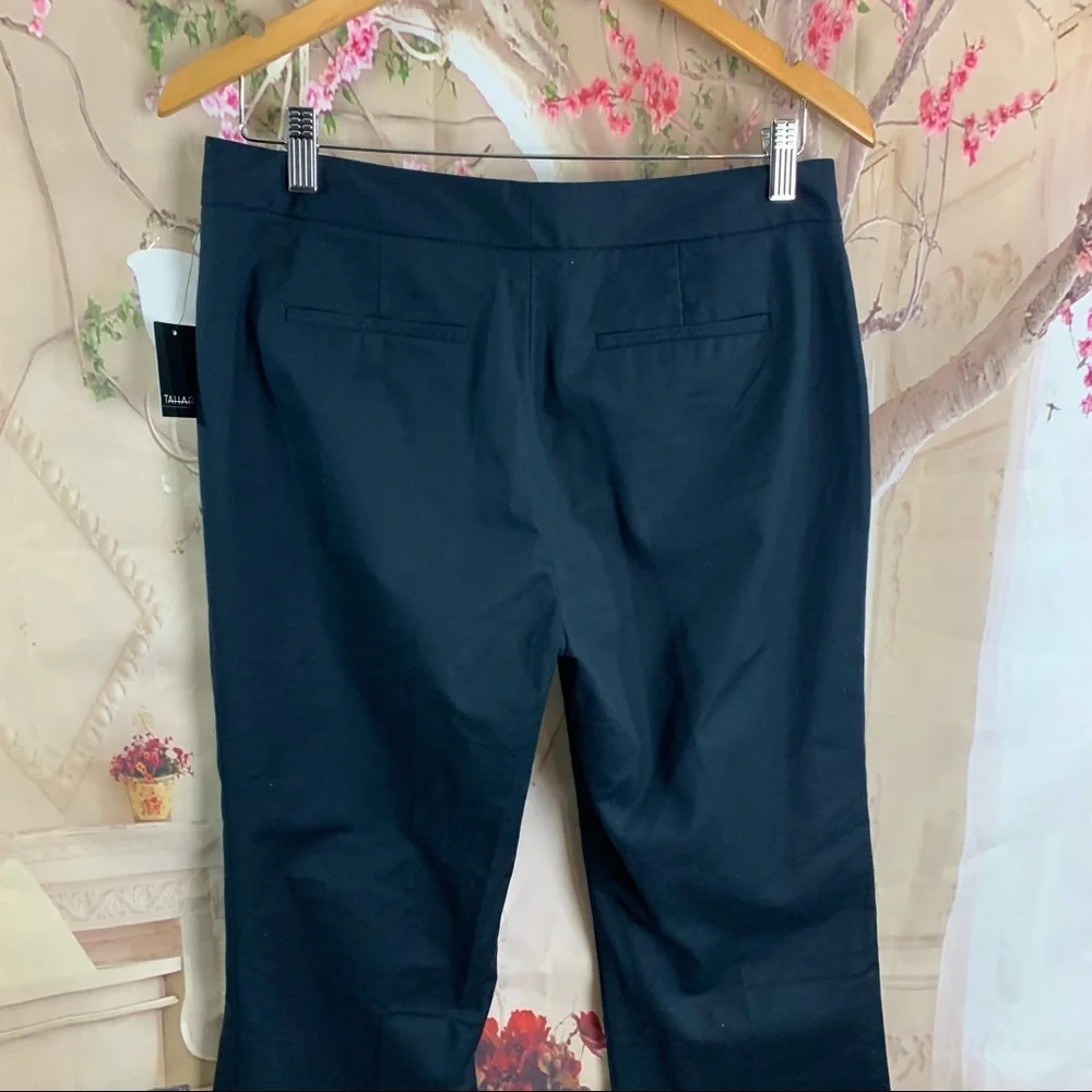 SOLD NEW Tahari Navy Blue Bootcut Terry Trousers Pant - Picture 6 of 11